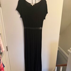 Rolla Coster Black Maxi Dress with Sheer Mesh Detail